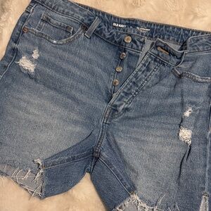 Old Navy Blue Denim Button-Fly Shorts
